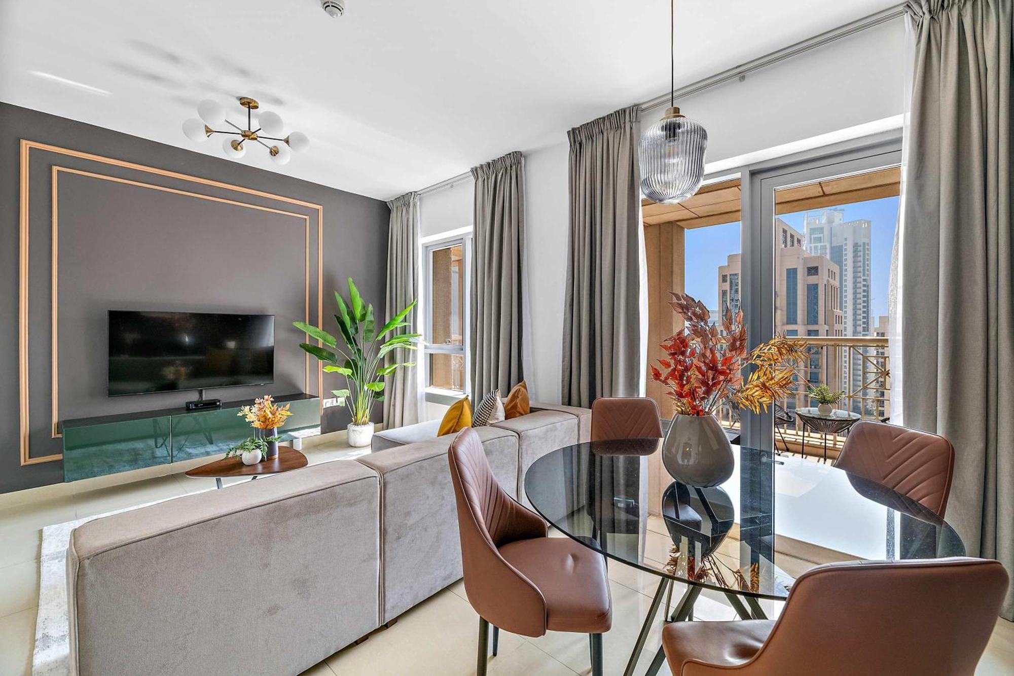 Silkhaus High Floor 1bdr Near Burj Khalifa With Balcony Apartamento